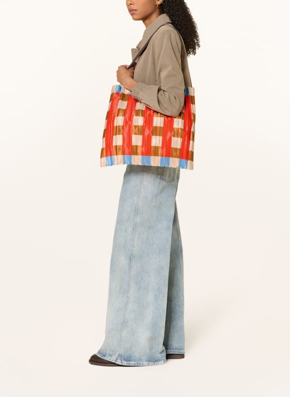 MULTITUDES Shopper COGNAC / ECRU / ROT