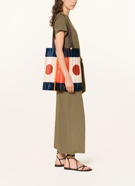 MULTITUDES Shopper DUNKELBLAU / ECRU / NEONORANGE