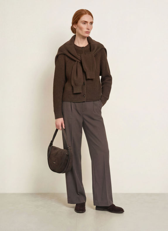 Marc O'Polo Strickjacke DUNKELBRAUN