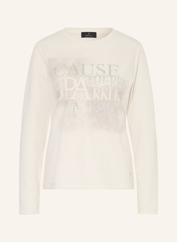 monari Sweatshirt met sierstenen WIT