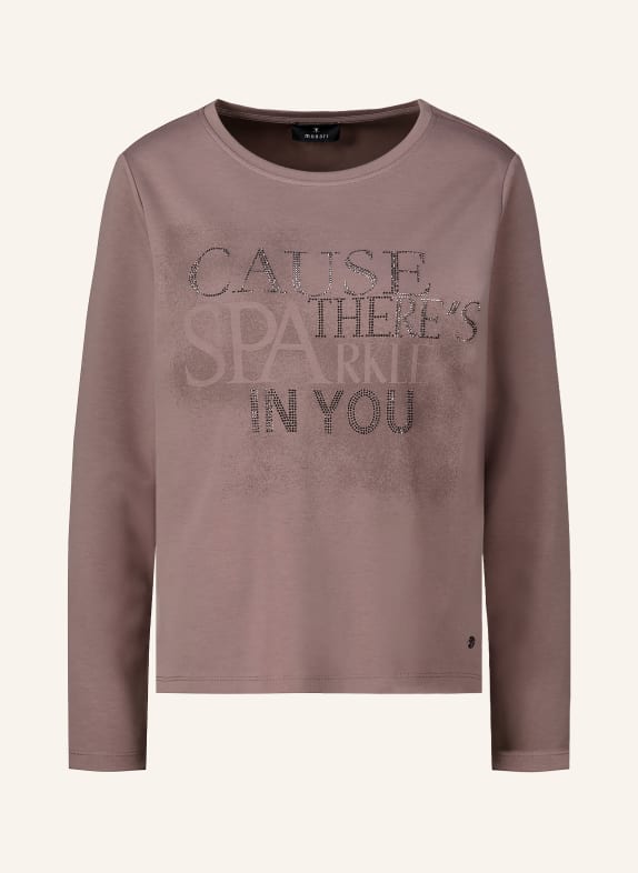 monari Sweatshirt met sierstenen TAUPE / ZILVER
