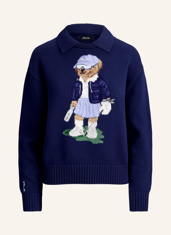 RLX RALPH LAUREN Trøje MØRKEBLÅ / GRØN / HVID