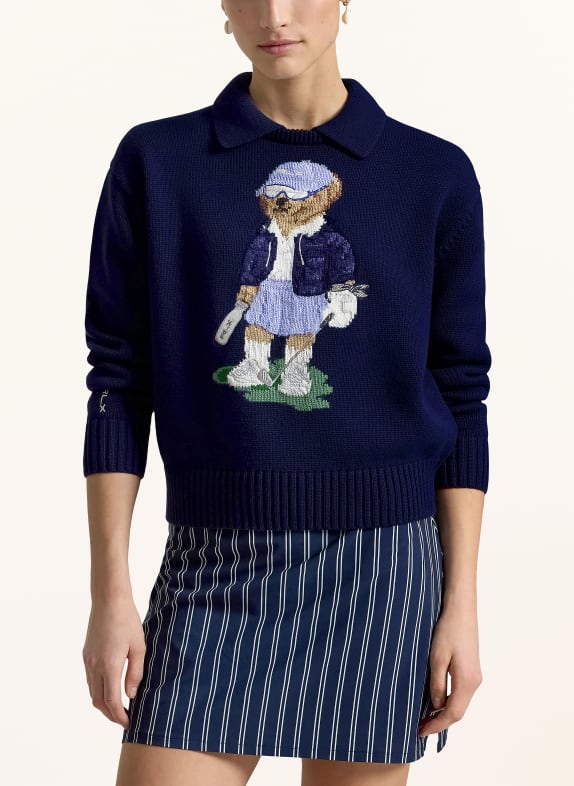 RLX RALPH LAUREN Sweater DARK BLUE / GREEN / WHITE