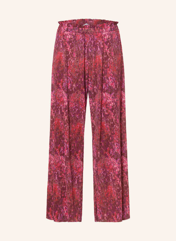 Rich & Royal Wide-leg trousers DARK PURPLE / PINK / RED