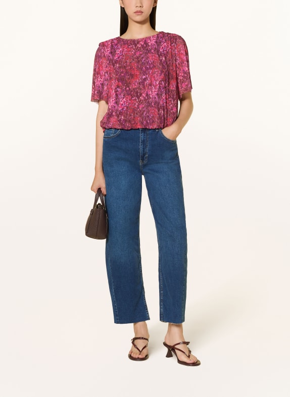 Rich & Royal Blouseshirt met plooien PAARS / MARRON FONCÉ / ROOD