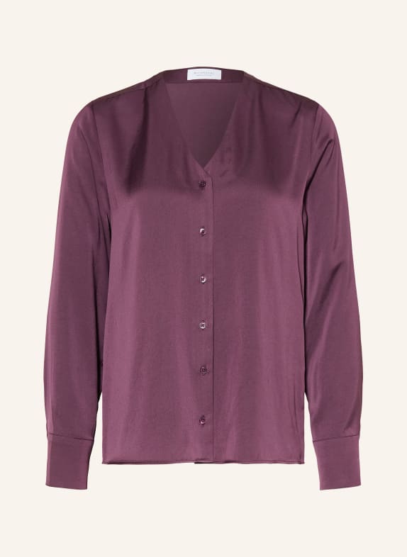 Rich & Royal Satijnen blouse DONKERPAARS