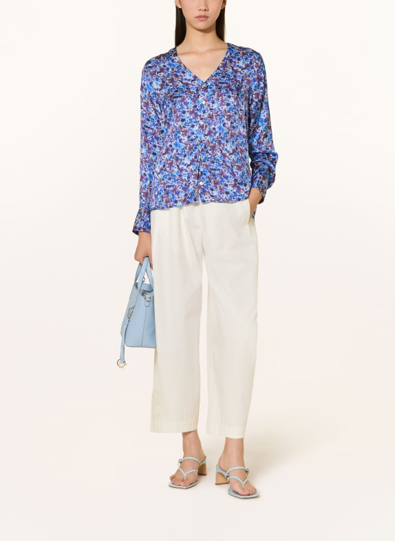 Rich & Royal Blouse BLAUW / PAARS / WIT