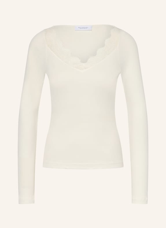 Rich & Royal Longsleeve met lange mouwen en kant WIT
