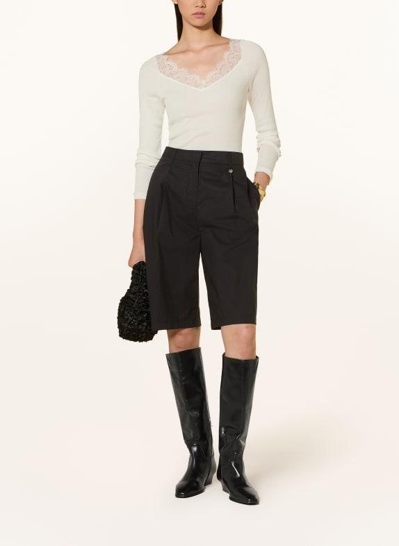 Rich & Royal Longsleeve met lange mouwen en kant WIT