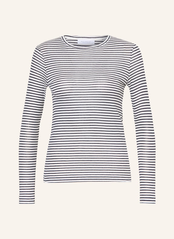 Rich & Royal Long-sleeve shirt with glitter yarn DARK BLUE / SILVER / WHITE