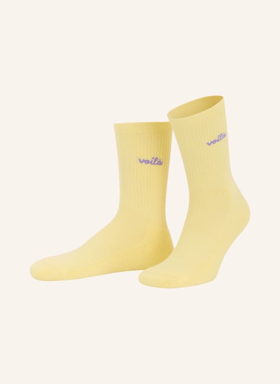 NBDC VOILÀ Socks LIGHT YELLOW / PURPLE