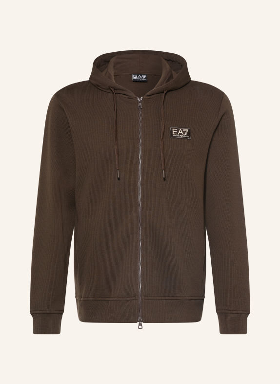 EA7 EMPORIO ARMANI Sweat zippé MARRON