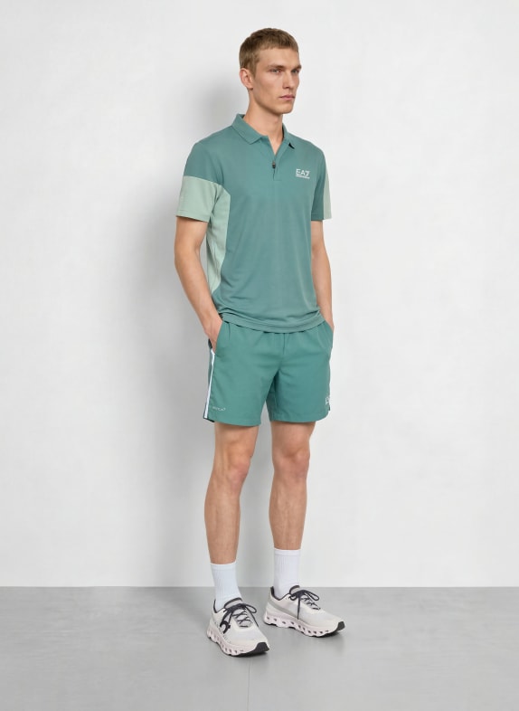 EA7 EMPORIO ARMANI Tennisshort TENNIS PRO GROEN / WIT