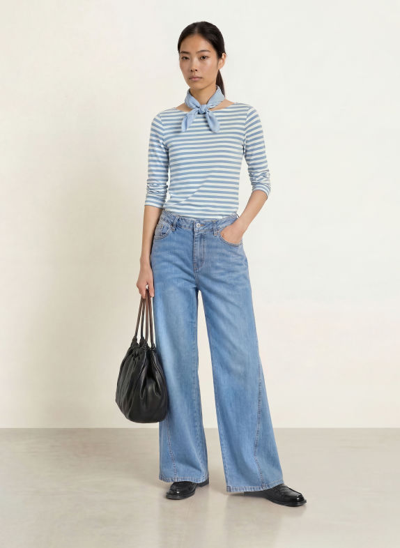Marc O'Polo Long-sleeve shirt LIGHT BLUE / WHITE