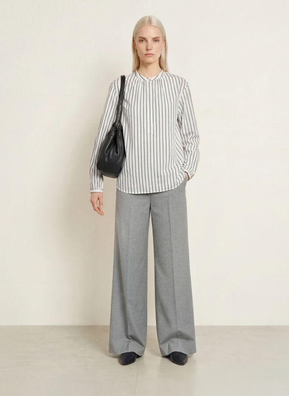 Marc O'Polo Chemisier BLANC / TAUPE / GRIS FONCÉ