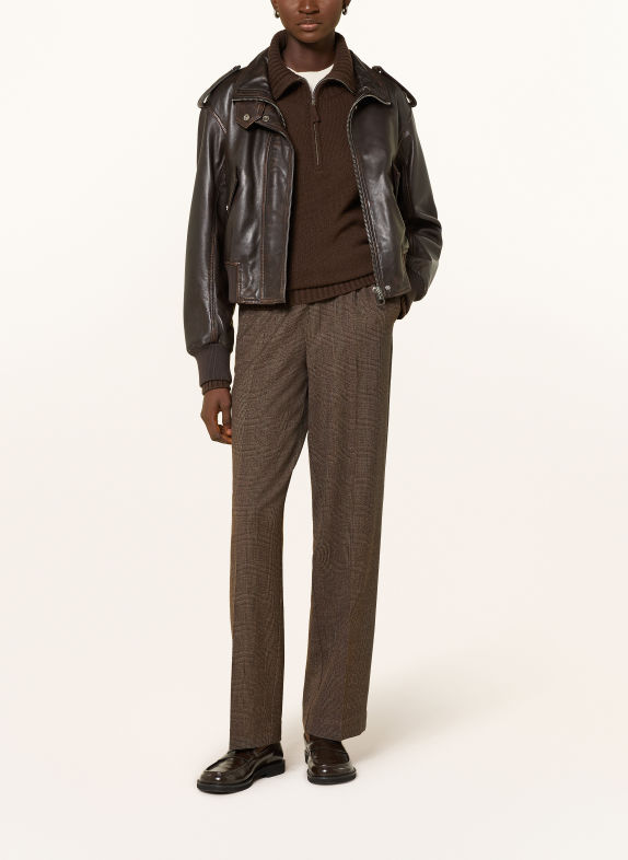 Marc O'Polo Wide-leg trousers BROWN