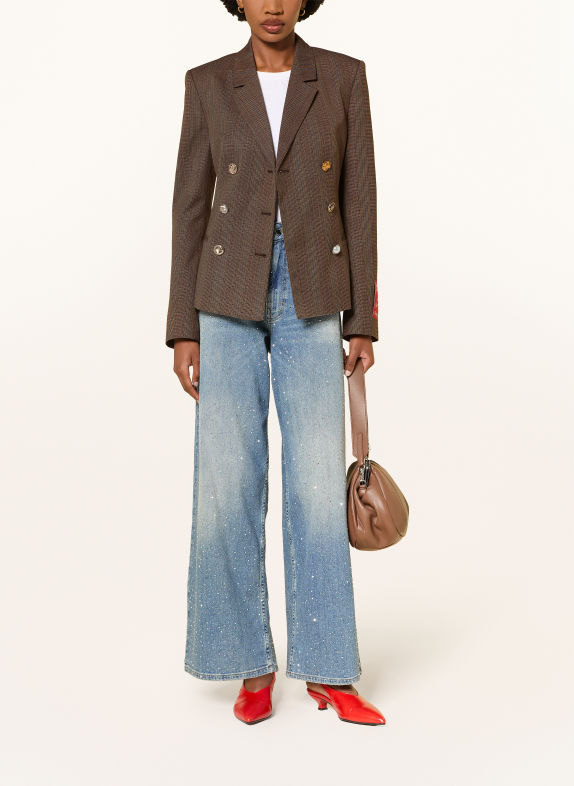 ESSENTIEL ANTWERP Blazer KARINA met sierstenen BRUIN / CAMEL / BLAUW