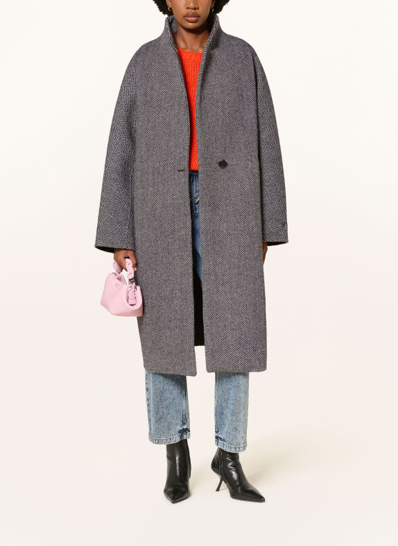 ESSENTIEL ANTWERP Oversized-Mantel KABALA DUNKELGRAU / HELLGRAU