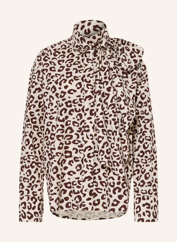 ESSENTIEL ANTWERP Schluppenbluse KHALEESI DUNKELBRAUN / ECRU