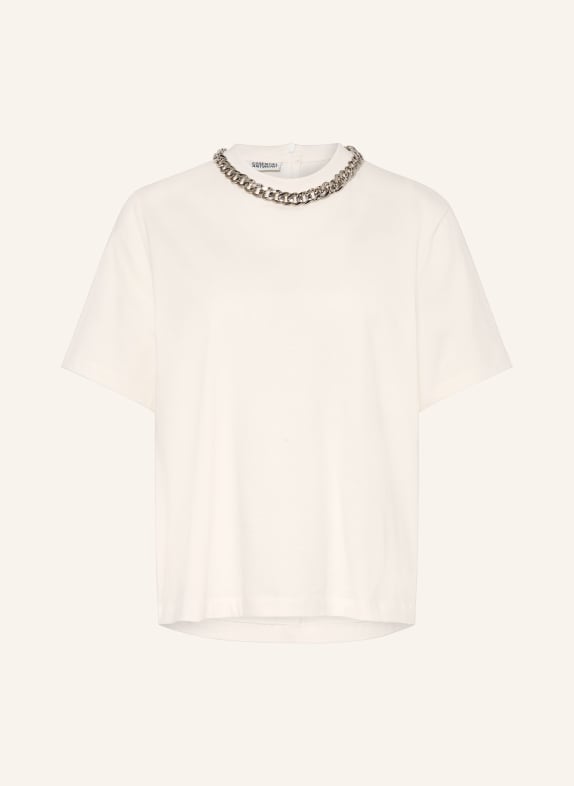 ESSENTIEL ANTWERP T-Shirt KLAIM ECRU / SILBER