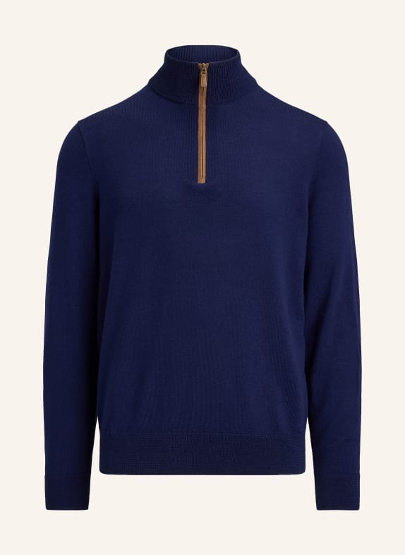 RLX RALPH LAUREN Merino wool half-zip sweater DARK BLUE