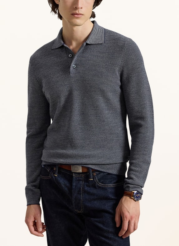 RLX RALPH LAUREN Funktionelt poloshirt med merinould MØRKEBLÅ / LYSEGRÅ