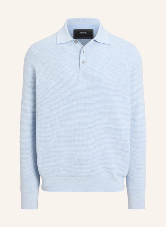 RLX RALPH LAUREN Funktions-Poloshirt mit Merinowolle HELLBLAU