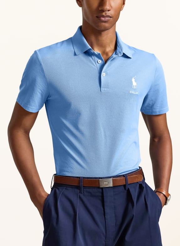 RLX RALPH LAUREN Piqué-Poloshirt HELLBLAU / WEISS