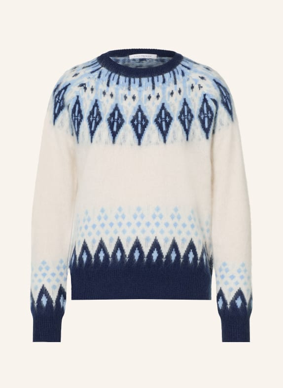 SAINTE MER Sweaters with merino wool CREAM / LIGHT BLUE / BLUE