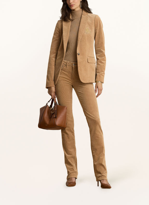 LAUREN RALPH LAUREN Kordový blejzr VELBLOUDÍ