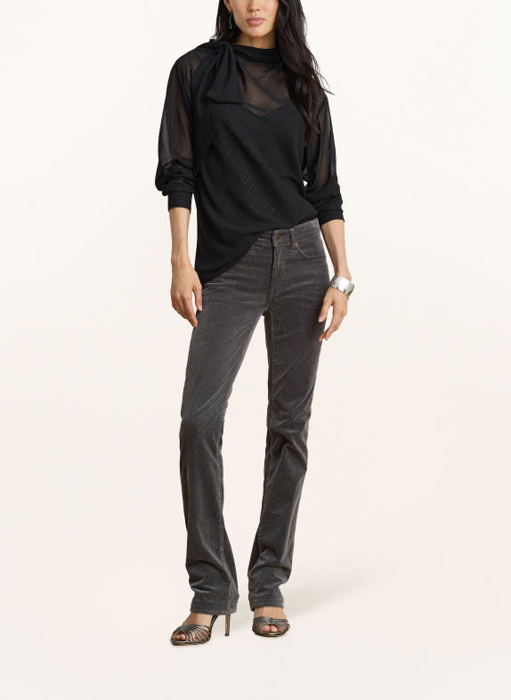 LAUREN RALPH LAUREN Blouse à lavallière avec fil pailleté NOIR