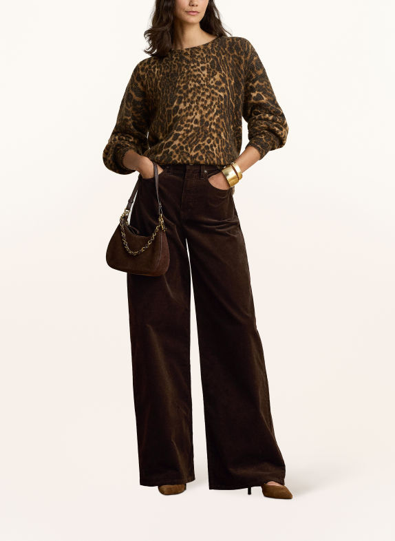 LAUREN RALPH LAUREN Marlenehose aus Cord DUNKELBRAUN