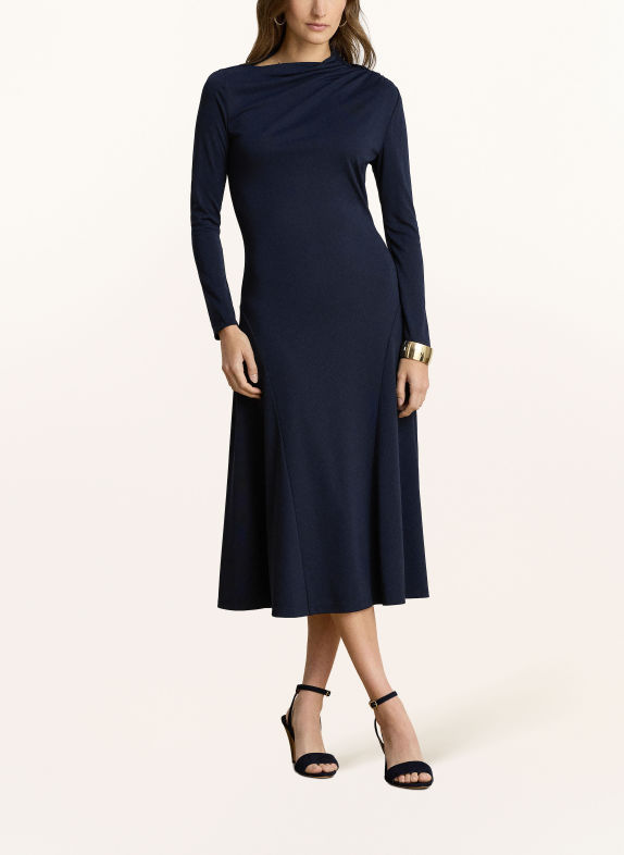 LAUREN RALPH LAUREN Jerseyové šaty YAMILLA TMAVĚ MODRÁ