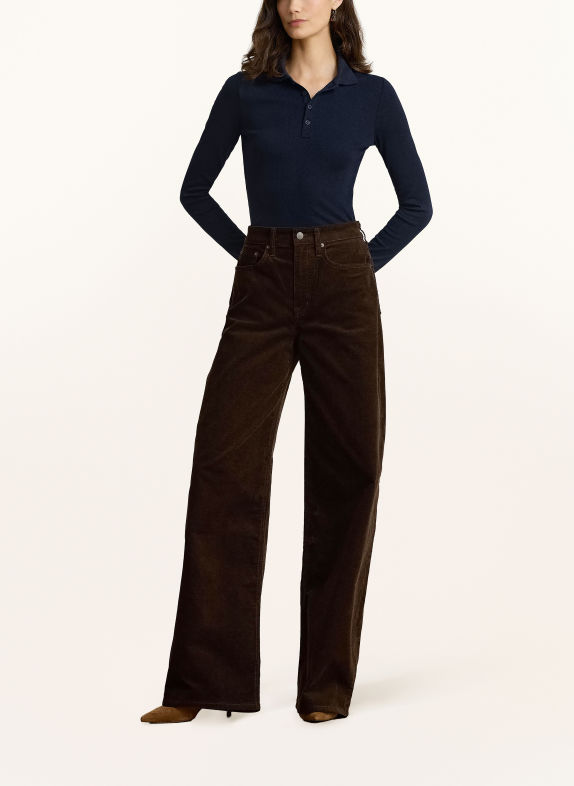 LAUREN RALPH LAUREN Jersey-Poloshirt DUNKELBLAU