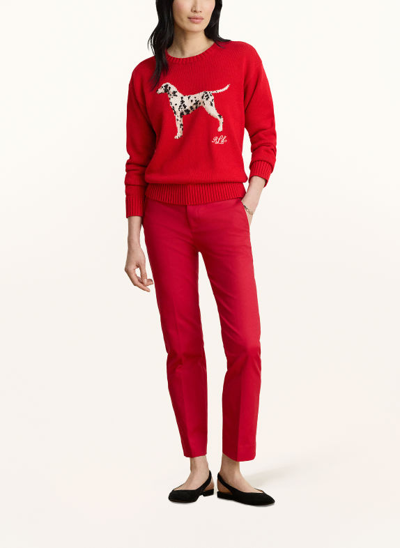 LAUREN RALPH LAUREN Pullover ROT / WEISS