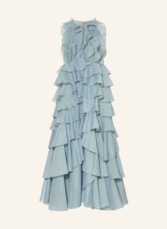 Aje. CLEO Evening Dress with Flounces TEAL