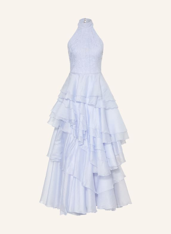 Aje. FAYETTE Evening dress with Flounces LIGHT BLUE