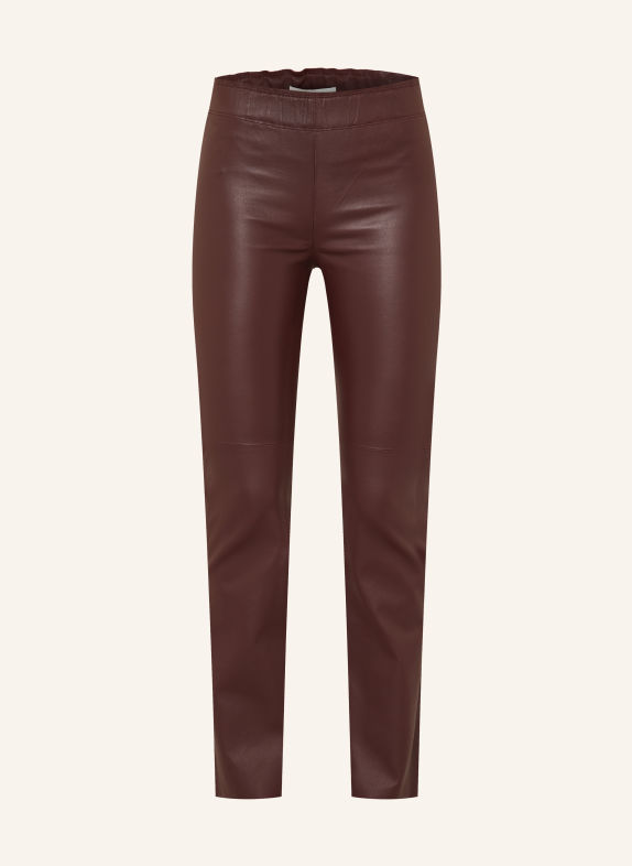 IRIS von ARNIM PHILINE Leather Pants DARK RED
