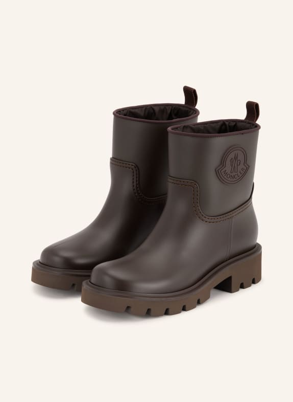 MONCLER Gummistiefel KICKSTREAM DUNKELBRAUN