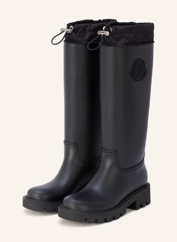 MONCLER KICKSTREAM Rain boots BLACK / SILVER