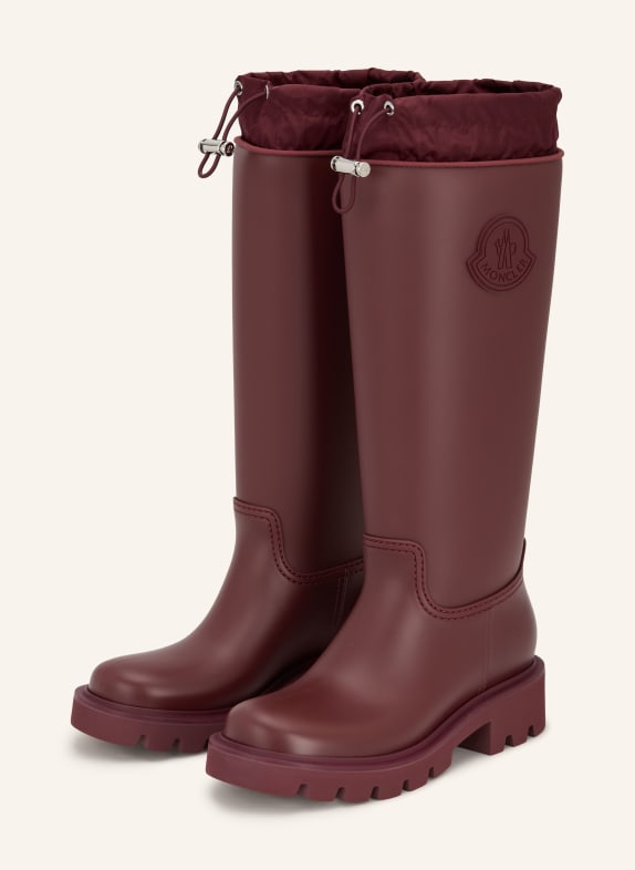 MONCLER KICKSTREAM Rain boots DARK RED
