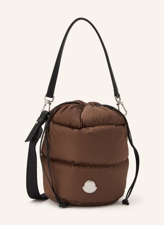 MONCLER CARADOC Bucket bag BROWN / SILVER / BLACK