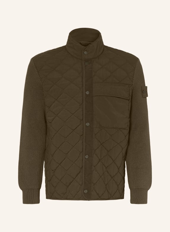 STONE ISLAND Prošívaná bunda GHOST z kombinace materiálů KHAKI