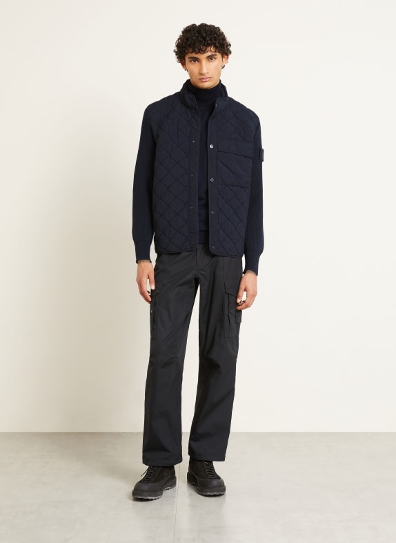 STONE ISLAND Veste matelassée GHOST en mélange de matières BLEU FONCÉ