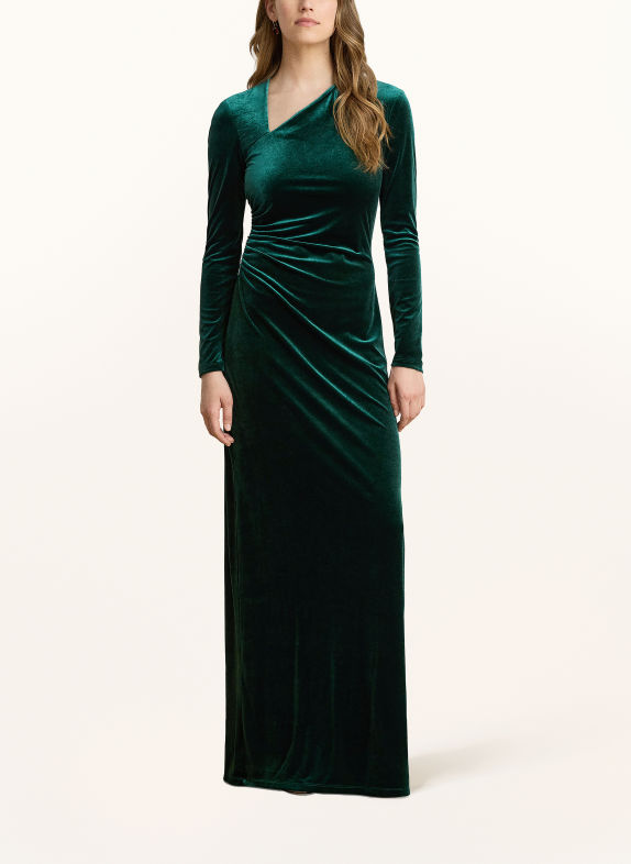 LAUREN RALPH LAUREN Velvet evening dress DARK GREEN