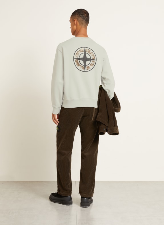 STONE ISLAND Sweatshirt BEIGE / MARRON FONCÉ / BRUIN