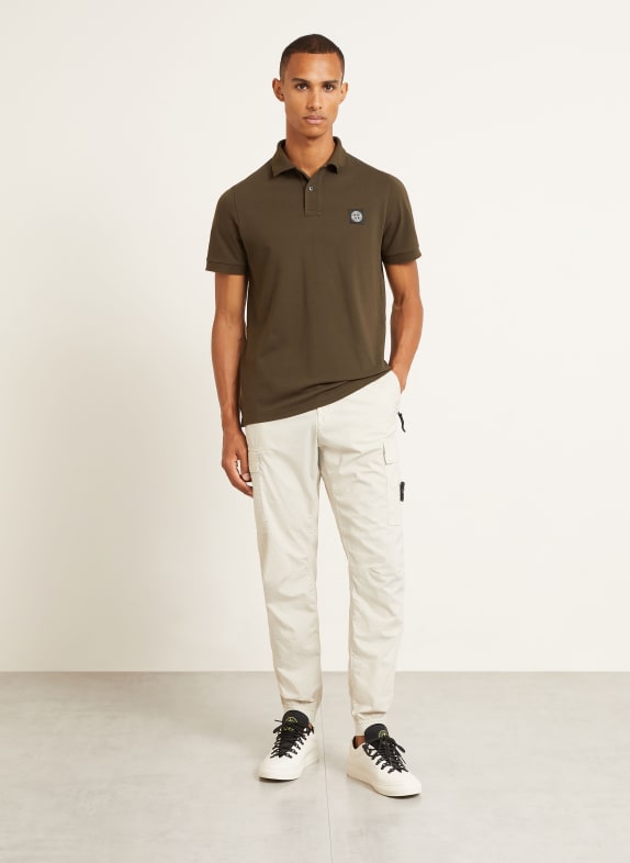 STONE ISLAND Piqué-poloshirt, slim fit MARRON FONCÉ