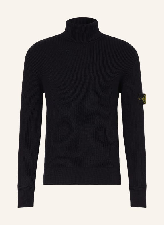 STONE ISLAND Rollkragenpullover SCHWARZ