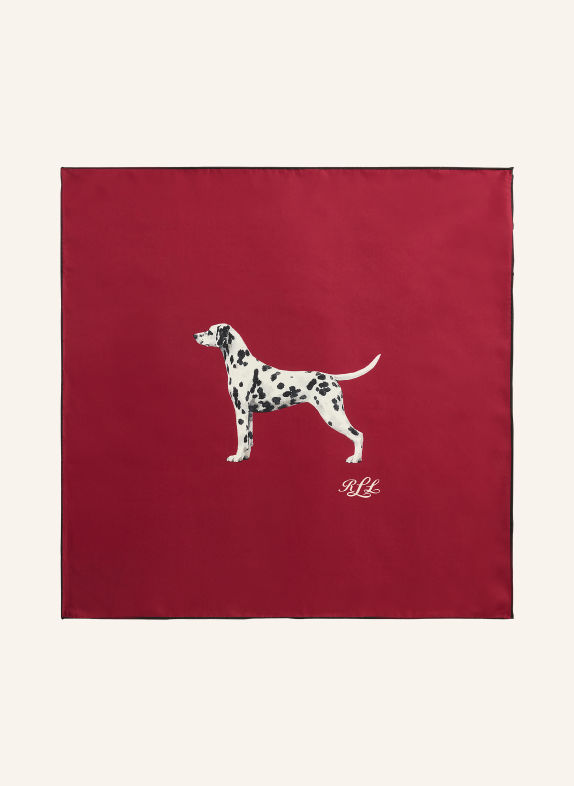 LAUREN RALPH LAUREN Seidentuch ROT / WEISS / SCHWARZ