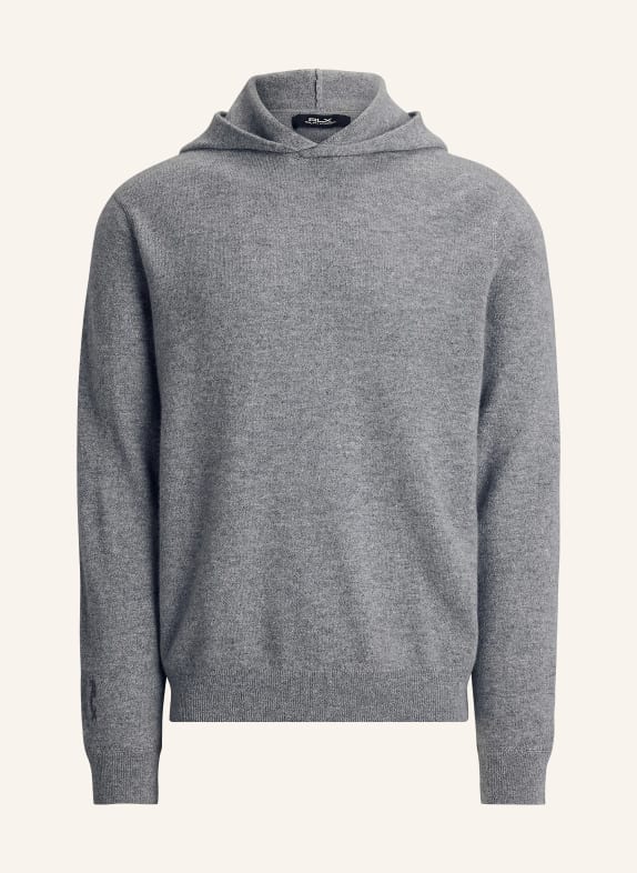 RLX RALPH LAUREN Strick-Hoodie aus Cashmere GRAU